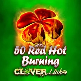 50 Red Hot Burning Clover Links logo – Slots by Novomatic at Gambloria Casino