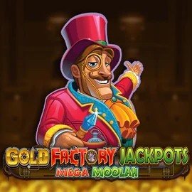 Enjoy Gold Factory Jackpots Mega Moolah by Aurum Signature Studios – logo hosted on gambloriacasinoo.com