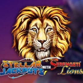 Official Jackpots logo: Stellar Jackpots with Serengeti Lions by Lightning Box Game at Gambloria Casino